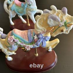 Lenox Carousel Collection Set of 3 Horse Porcelain Figurines Collectible Vintage