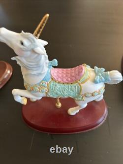 Lenox Carousel Collection Set of 3 Horse Porcelain Figurines Collectible Vintage