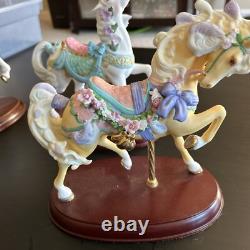 Lenox Carousel Collection Set of 3 Horse Porcelain Figurines Collectible Vintage