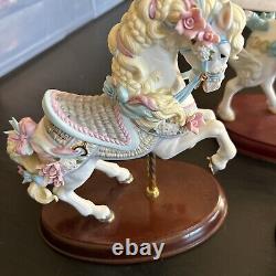 Lenox Carousel Collection Set of 3 Horse Porcelain Figurines Collectible Vintage
