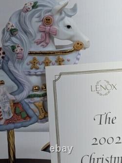Lenox Carousel Horse 2002 Christmas Limited Edition W COA