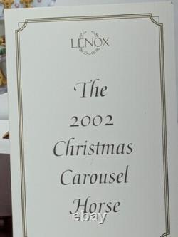 Lenox Carousel Horse 2002 Christmas Limited Edition W COA