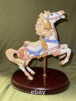 Lenox Carousel Horse & Elephant Figurine Pair -Fine Porcelain with 24K Gold Trim