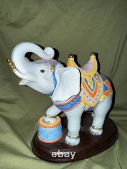 Lenox Carousel Horse & Elephant Figurine Pair -Fine Porcelain with 24K Gold Trim
