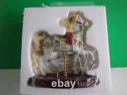 Lenox Christmas Gingerbread Carousel Horse Figurine Annual Poinsettias 2014 NEW