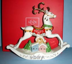 Lenox Christmas Holiday Reindeer Rocking Horse Lighted Hand Painted New