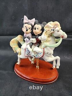 Lenox Disney Mickeys Carousel Horse Romance 2008 Figurine withMinnie Mouse New Box