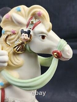 Lenox Disney Mickeys Carousel Horse Romance 2008 Figurine withMinnie Mouse New Box