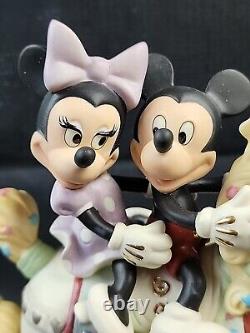 Lenox Disney Mickeys Carousel Horse Romance 2008 Figurine withMinnie Mouse New Box