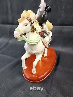 Lenox Disney Mickeys Carousel Horse Romance 2008 Figurine withMinnie Mouse New Box