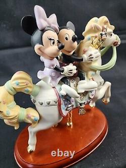 Lenox Disney Mickeys Carousel Horse Romance 2008 Figurine withMinnie Mouse New Box