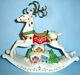 Lenox Lighted Holiday Reindeer Rocking Horse Figurine Golden Horns 859616 New