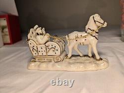 Lenox Mistletoe Park Horse And Sleigh 2007 NIB