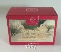 Lenox Mistletoe Park Series Horse & Sleigh New with Box