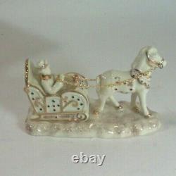 Lenox Mistletoe Park Series Horse & Sleigh New with Box