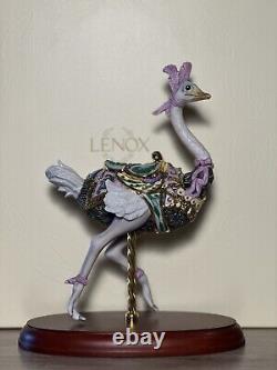 Lenox Ostrich Carousel Figurine Porcelain on Wooden Base Limited Edition