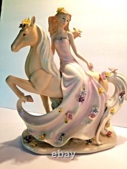 Lenox Palomino Princess Beautiful RARE Woman on Horseback Figurine NEW IN BOX