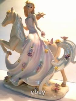 Lenox Palomino Princess Beautiful RARE Woman on Horseback Figurine NEW IN BOX