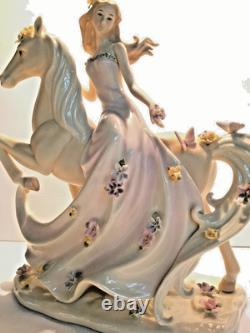 Lenox Palomino Princess Beautiful RARE Woman on Horseback Figurine NEW IN BOX