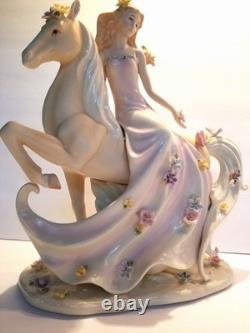 Lenox Palomino Princess Beautiful RARE Woman on Horseback Figurine NEW IN BOX
