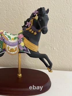 Lenox Porcelain 1993 Midnight Charger Black Carousel Horse Figurine