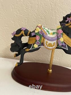 Lenox Porcelain 1993 Midnight Charger Black Carousel Horse Figurine