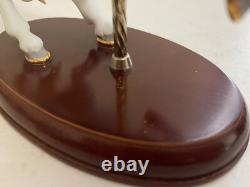 Lenox Porcelain Carousel Horse Figurine with Pink & Blue Ribbons & Flowers