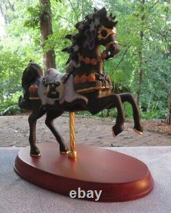 Lenox The Carousel Animals Black Carousel Horse Halloween 1994 Mint Condition