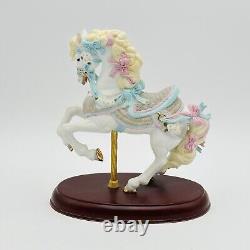 Lenox The Carousel Horse Legacy Edition Porcelain Figurine Ribbons Wooden Base