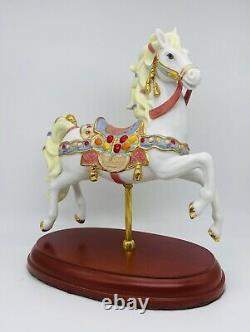 Lenox Topaz and Tulips Carousel Horse