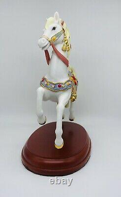 Lenox Topaz and Tulips Carousel Horse