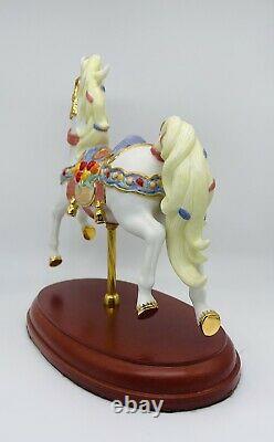 Lenox Topaz and Tulips Carousel Horse