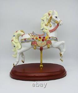 Lenox Topaz and Tulips Carousel Horse