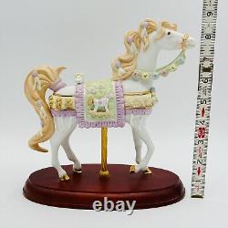 Lenox Wedding Dreams Carousel Horse Porcelain Figurine Wooden Base NEW IN BOX