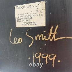 Leo Smith Folk Art SANTA ON WHITE HORSE Hand Signed Dept 56 OUR TOWN 1999