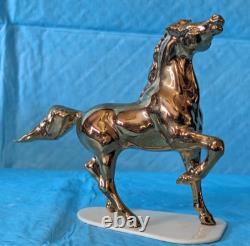 Limited Edition Hagen Renaker Feng Shui Golden Head Up Arabian Horse
