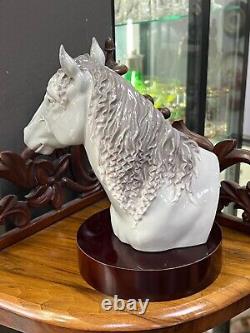 Lladdro Porcelain Figurine 5544 Horse Head Bust Derby Winner Retired J. Alvarez