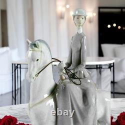Lladro 01004516 Woman on Horse Figurine #4516
