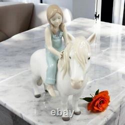 Lladro 01009139 Retired Girl with Pony Horse Figurine #9139 NEW