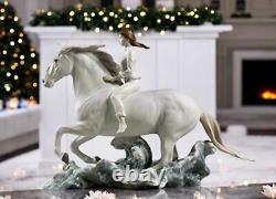 Lladro 01009371 Riding Her Horse On The Seashore Figurine #9371