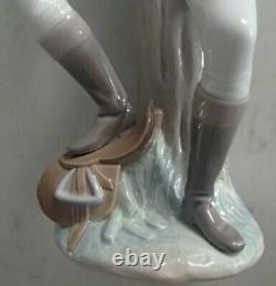 Lladro 1341 Male Jockey with horse saddle & crop LARGE & HEAVY MWOB, RV$840