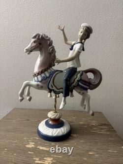Lladro 1470 Boy on Carousel Horse MINT BOXED Canopy & Pole Retired Rare Spain