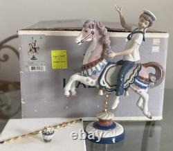 Lladro 1470 Boy on Carousel Horse MINT BOXED Canopy & Pole Retired Rare Spain