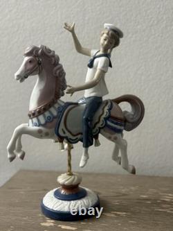 Lladro 1470 Boy on Carousel Horse MINT BOXED Canopy & Pole Retired Rare Spain