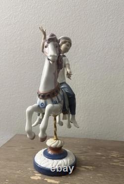 Lladro 1470 Boy on Carousel Horse MINT BOXED Canopy & Pole Retired Rare Spain