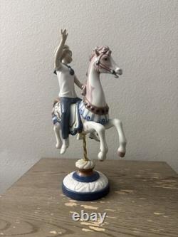 Lladro 1470 Boy on Carousel Horse MINT BOXED Canopy & Pole Retired Rare Spain