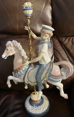 Lladro 1470 Boy on Carousel Retired! Mint Condition! Original Grey Box! L@@K