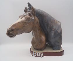 Lladro 3511 Horse Heads GRES Hard to Find EUC No Box