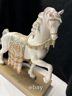 Lladro A Regal Steed Horse 16 Matte With Enamel Blanket In Original Box