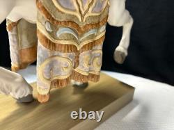 Lladro A Regal Steed Horse 16 Matte With Enamel Blanket In Original Box